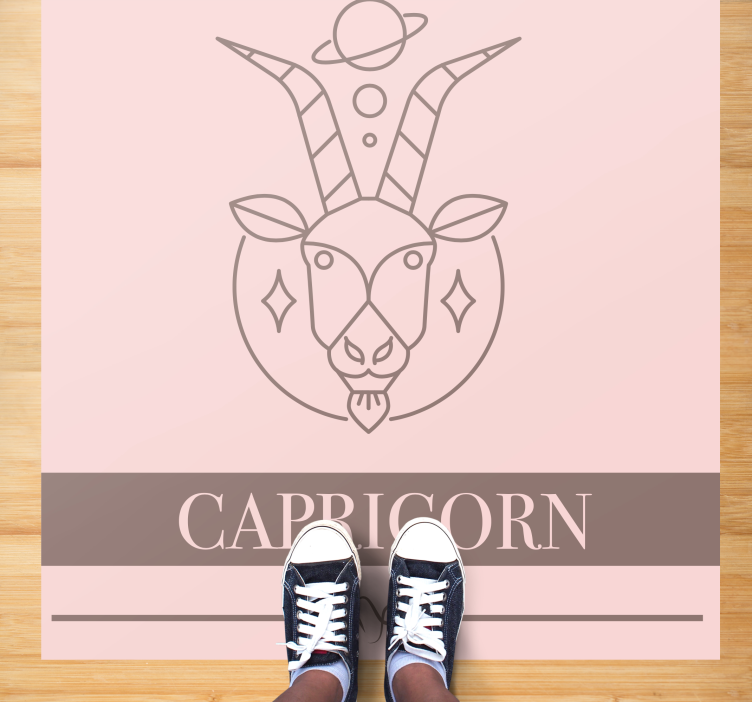 Capricorn Illustration quote rug - TenStickers