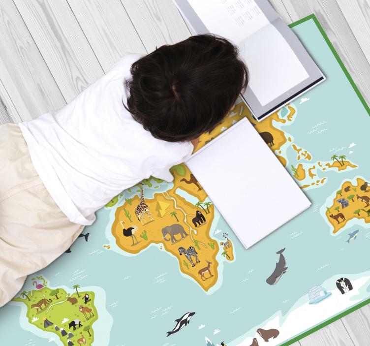 Cartographic Exploration map rug - TenStickers