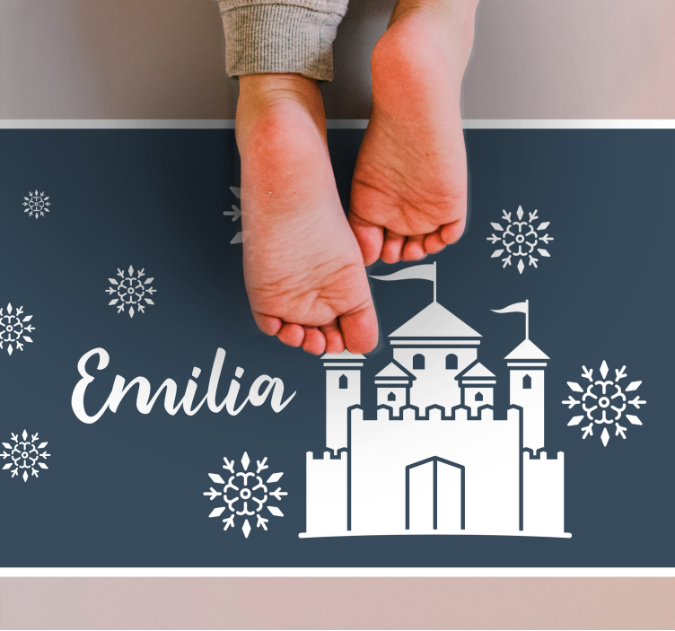 Castle Playful Scene custom floor mat - TenStickers