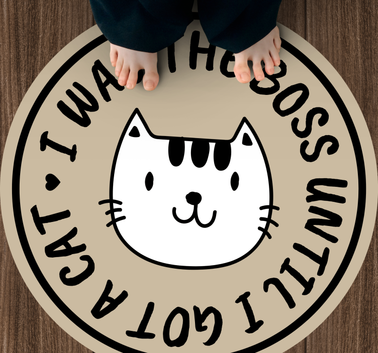 CAT BOSS UNTIL alphabet carpet - TenStickers