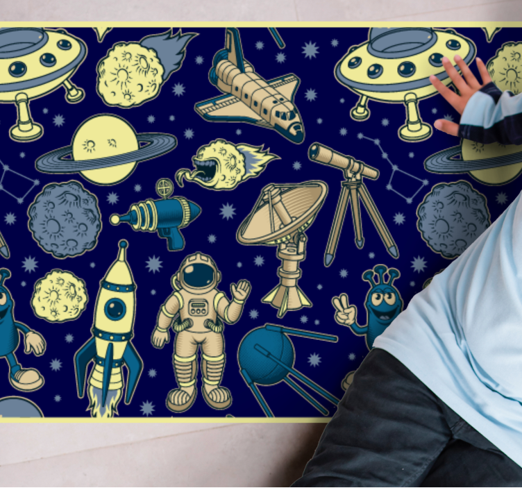Celestial Journey Idea kids rug - TenStickers