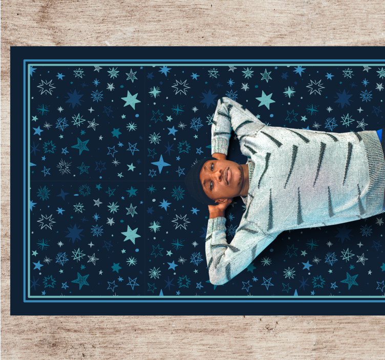 Celestial Motif Design star rug - TenStickers