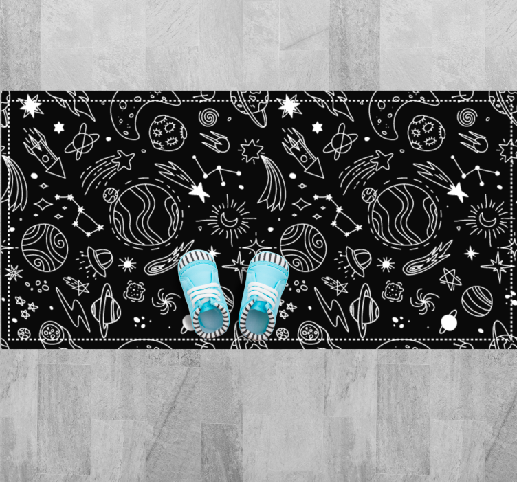 Celestial Playground star rug - TenStickers