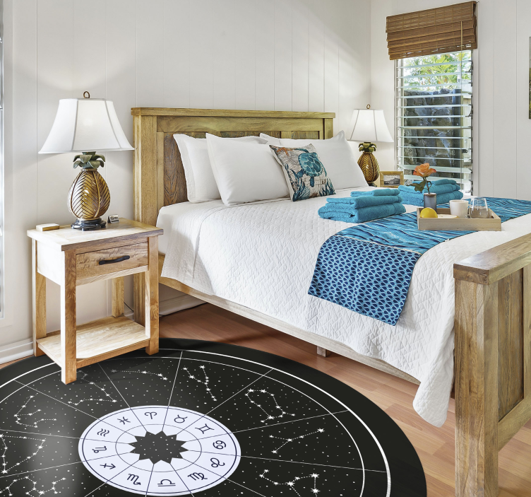 Celestial zodiac bedroom carpet - TenStickers