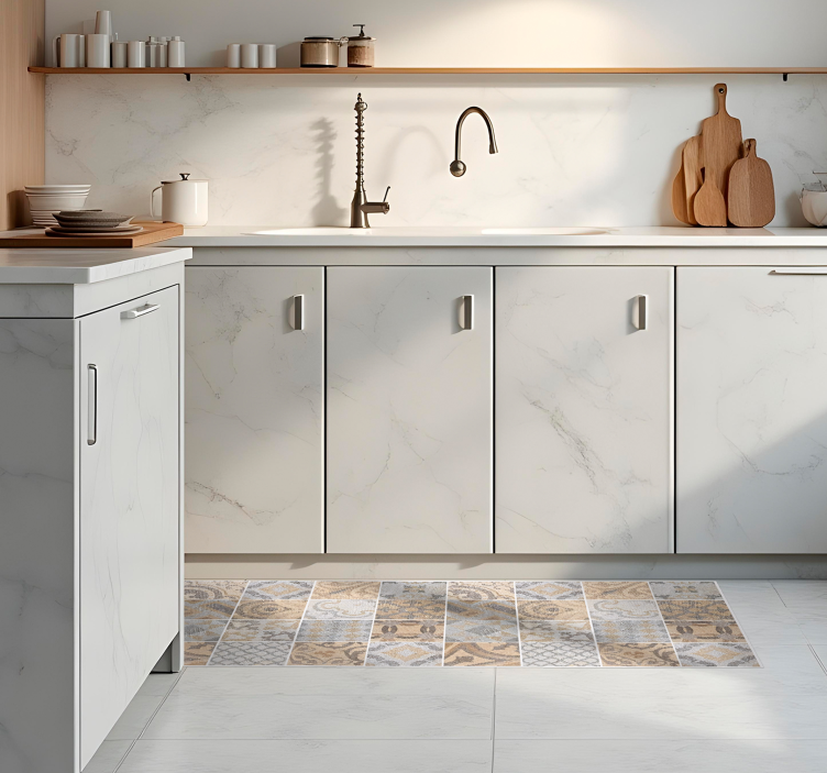 Cement "Arancioni" kitchen mat - TenStickers