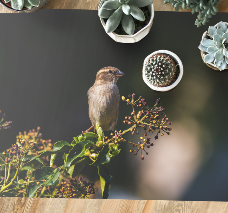 Charming Bird Perched nature rug - TenStickers