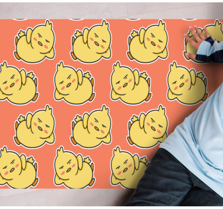 Charming Yellow Ducklings animal mat - TenStickers