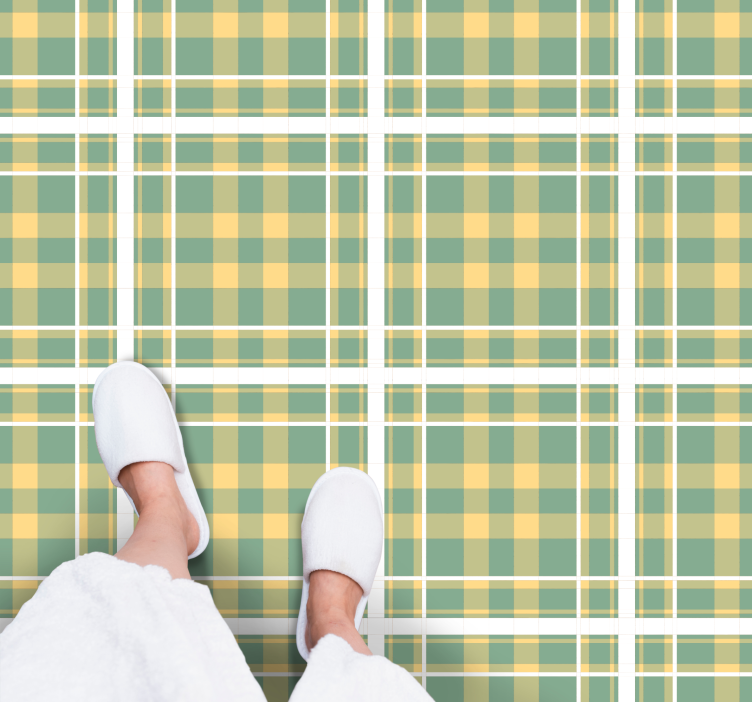 Checked Motif stripes rug - TenStickers