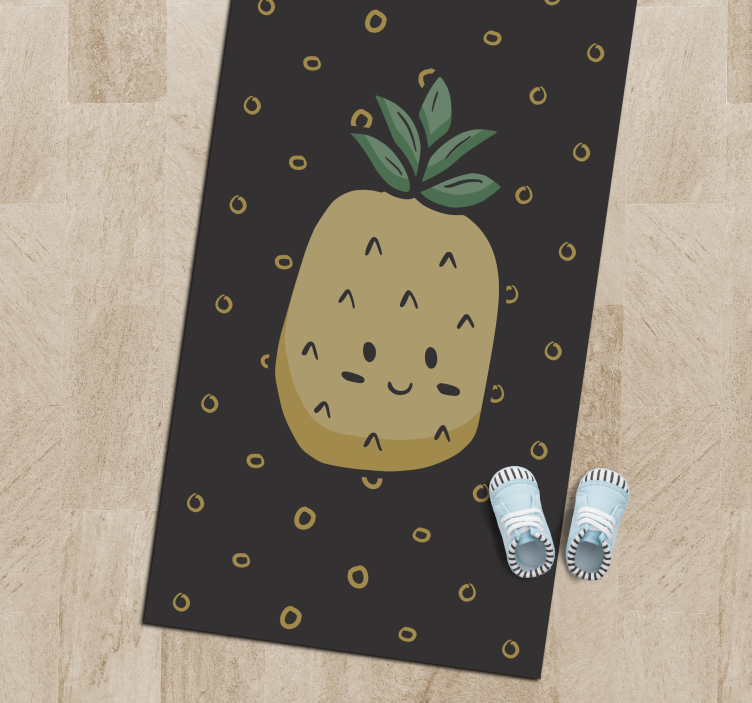 Cheerful Pineapple kids carpet - TenStickers