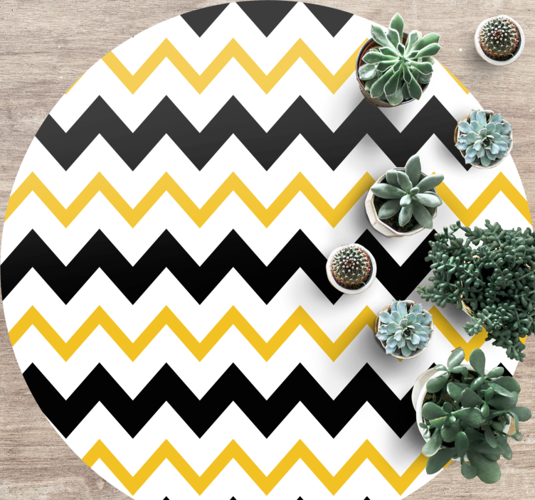 Cheerful Zigzag Pattern stripes rug - TenStickers