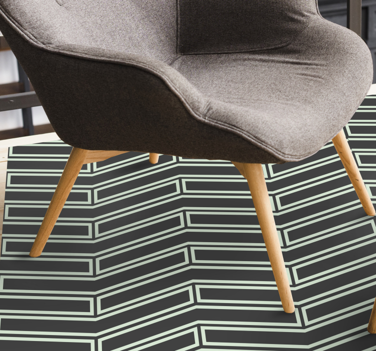 Chevron Lines geometric rug - TenStickers