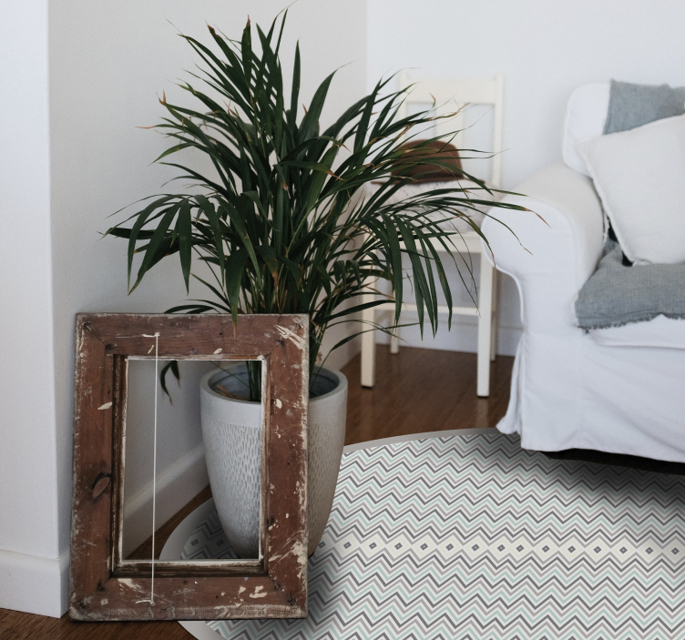 Chevron Pattern Detail stripes rug - TenStickers