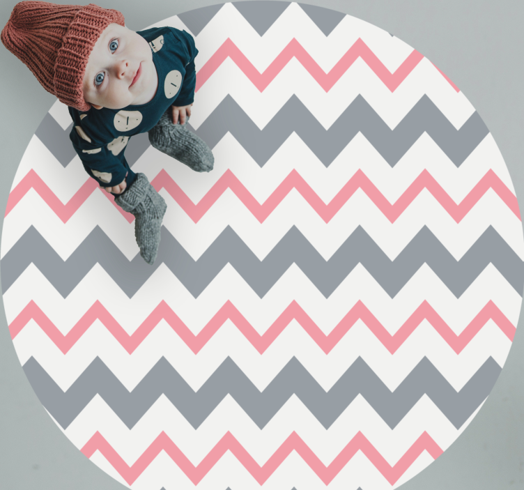Chevron Pattern Play stripes rug - TenStickers