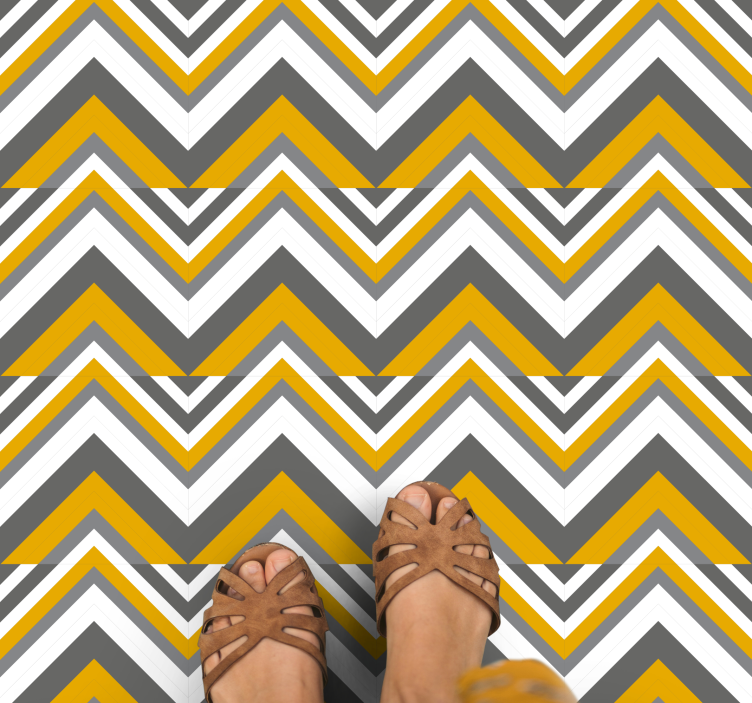 Chevron Stripe Motif geometric rug - TenStickers