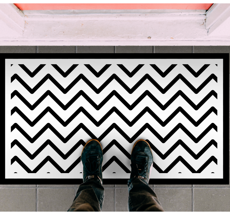 Chevron style entrance hall rug - TenStickers