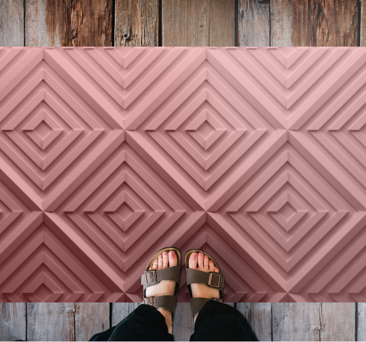 Chevron Textured Surface geometric rug - TenStickers