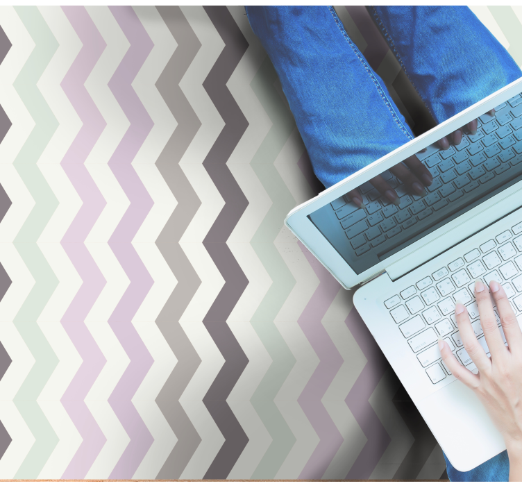 Chevron zigzag nordic waves geometric rug - TenStickers