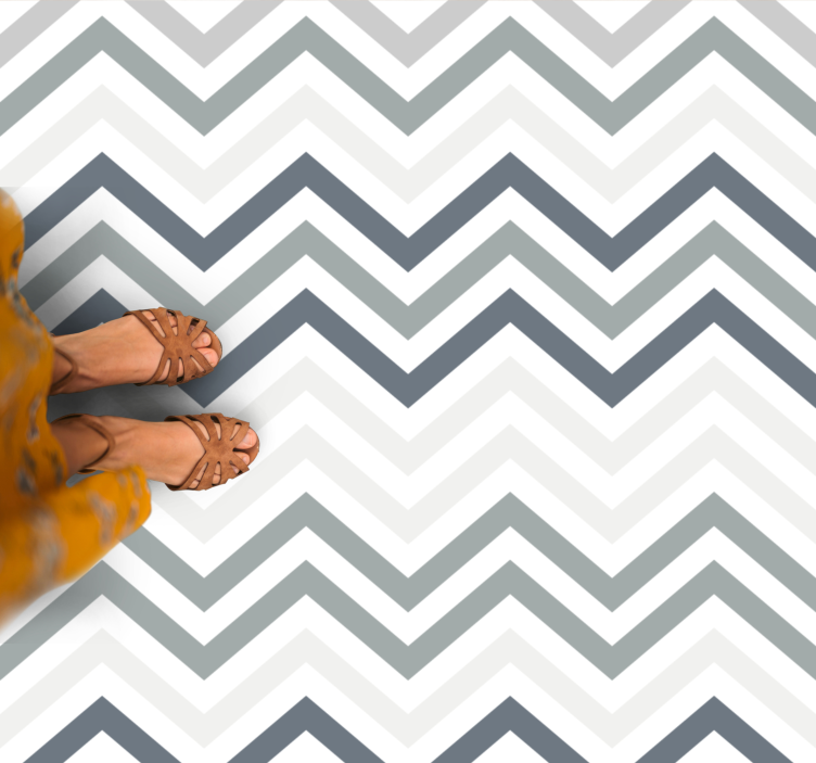 Chic Chevron Motif geometric rug - TenStickers