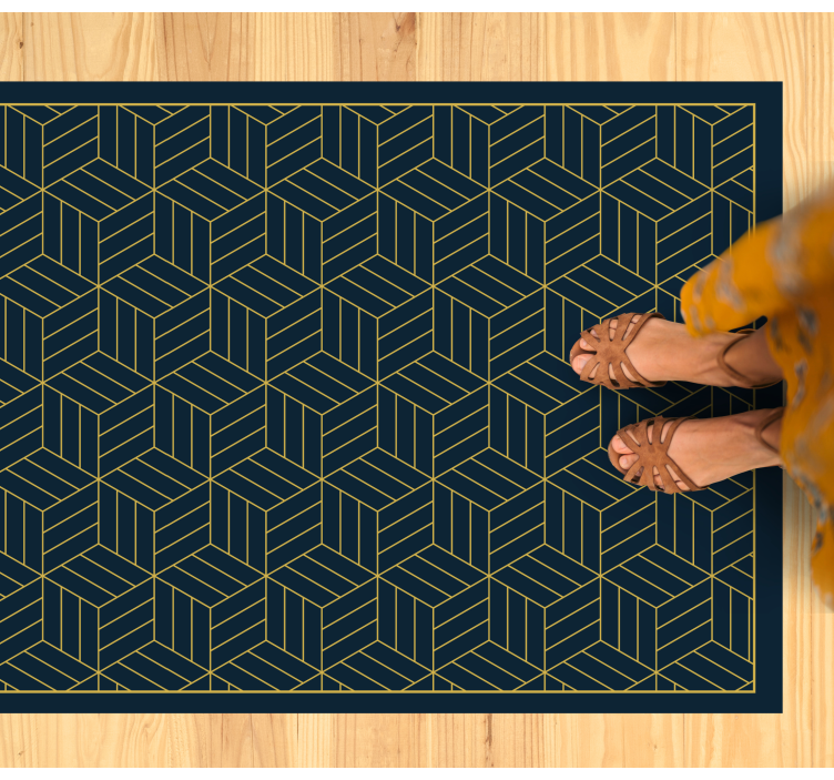 Chic geometric motif modern rug - TenStickers