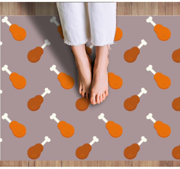 Chicken Drumsticks Pattern kids rug - TenStickers