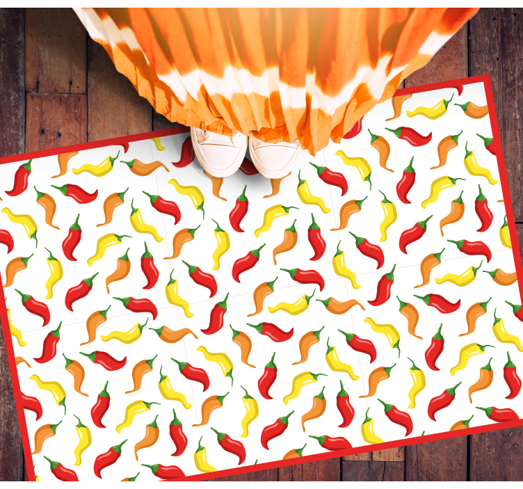 Chili Pepper Concept kids rug - TenStickers