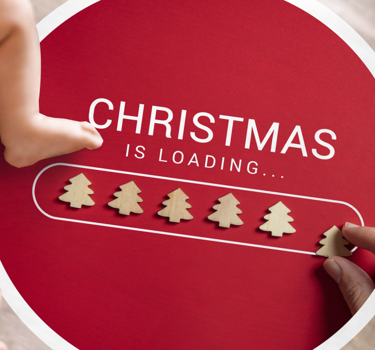 Christmas vinyl rug with a text - TenStickers