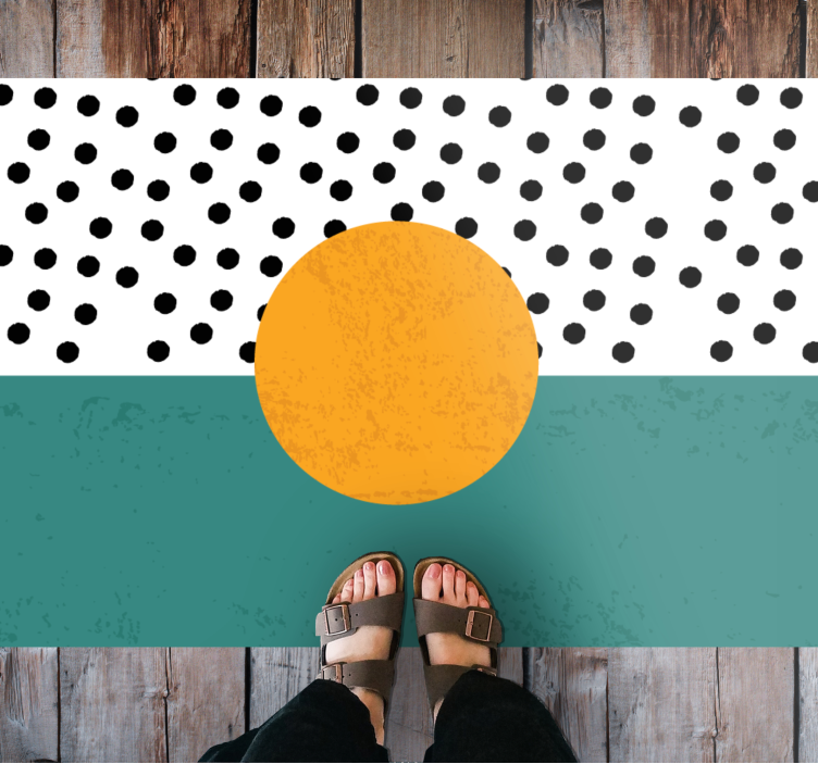 Circle and Dots minimalistic rug - TenStickers