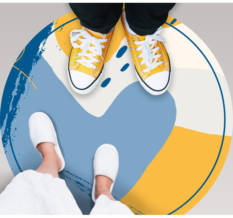 Circular Art stone effect vinyl rug - TenStickers