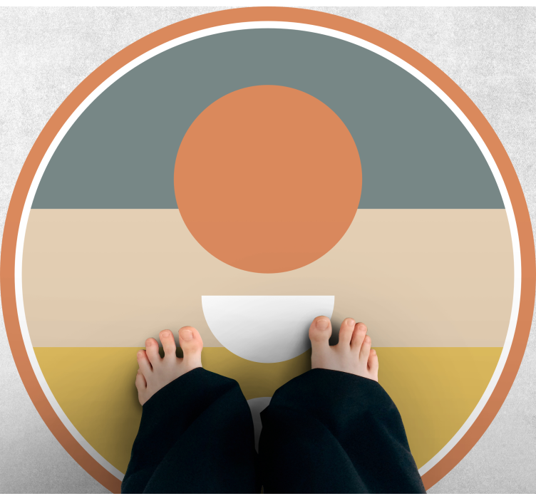 Circular Colour Harmony minimalistic rug - TenStickers