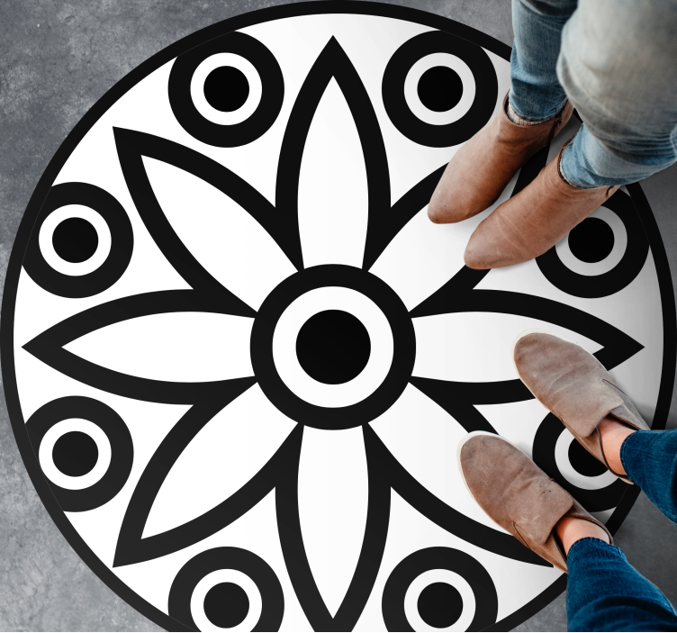 Circular Mandala Design geometric rug - TenStickers