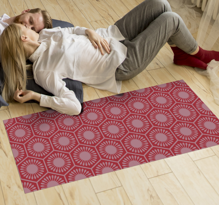 Circular Motif Ensemble geometric rug - TenStickers