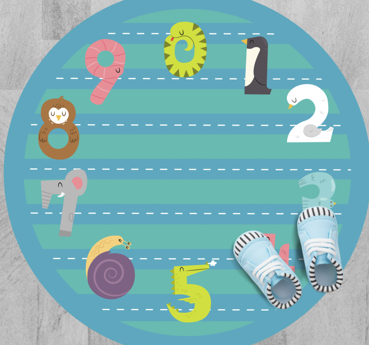 Circular Racetrack kids carpet - TenStickers