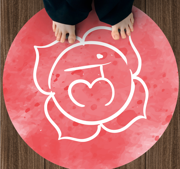 Circular Rose Design mandala rug - TenStickers