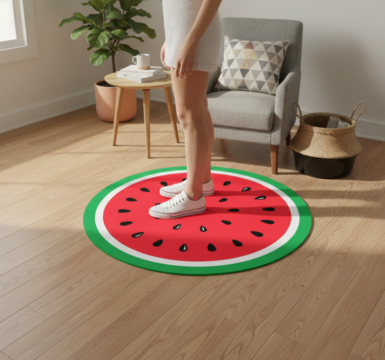 Circular rug whole watermelon - TenStickers