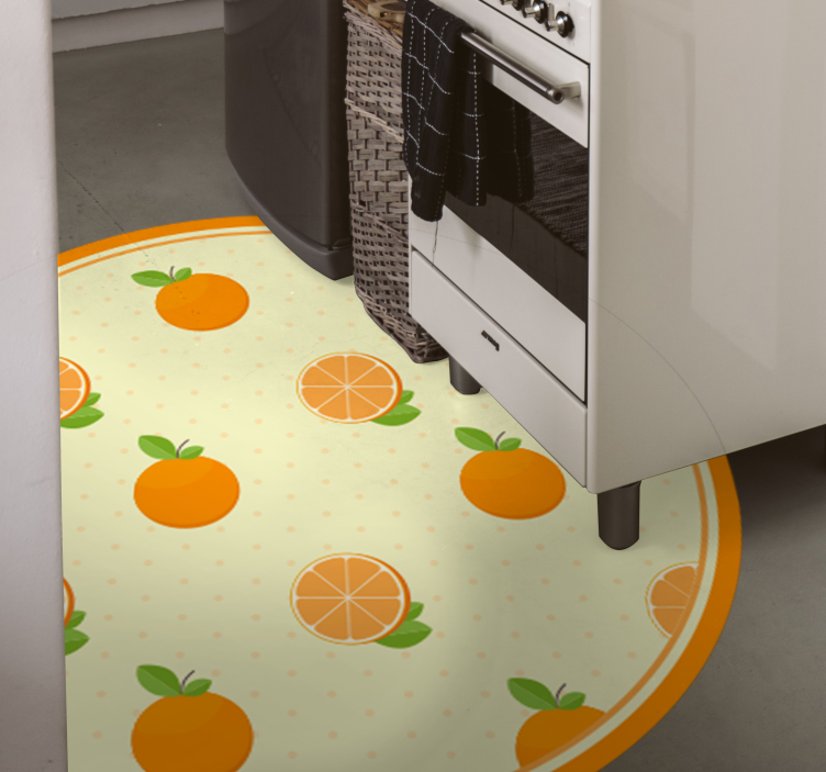 Citrus fruit illustration kitchen mat - TenStickers