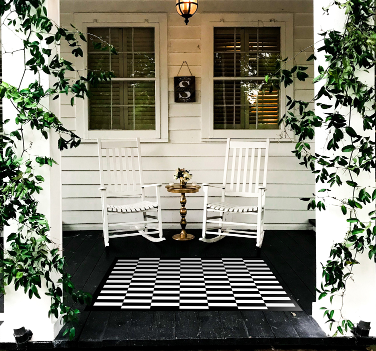 Classic Checkerboard stripes rug - TenStickers