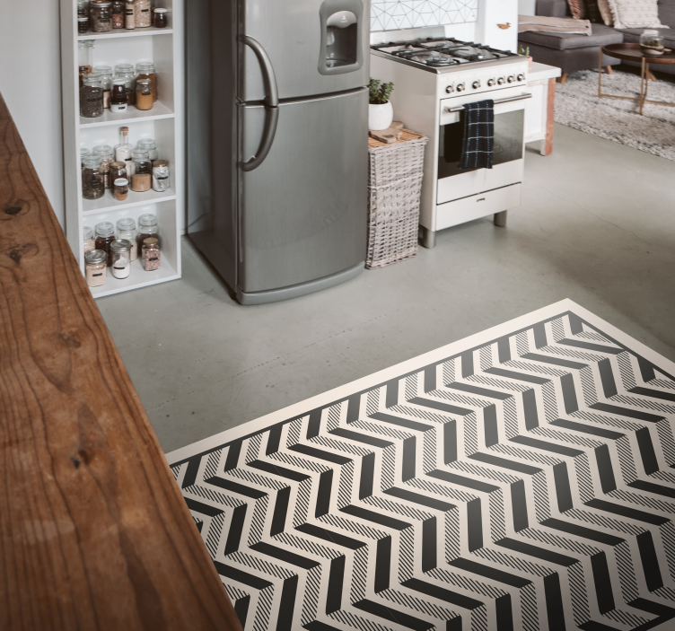 Classic chevron motif geometric rug - TenStickers