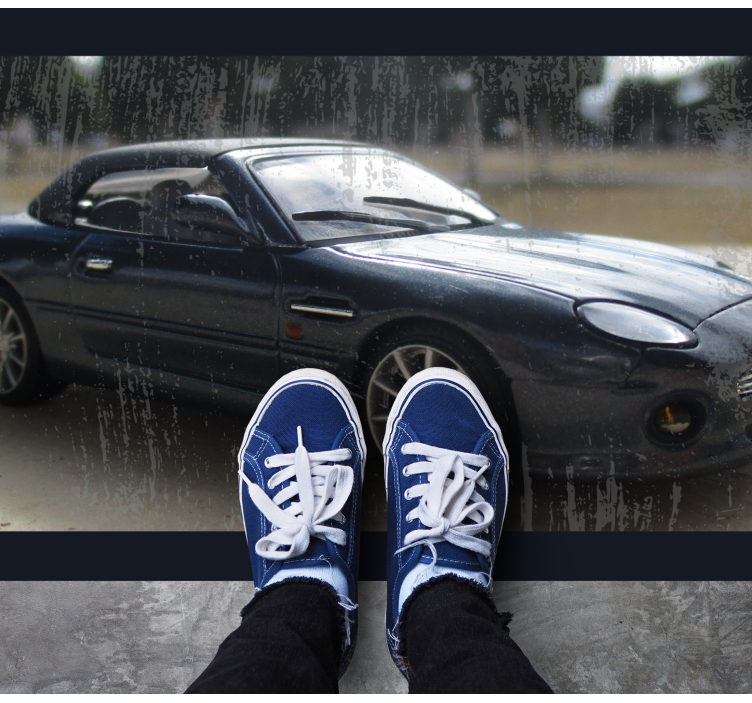 Classic Sports Car road map rug - TenStickers