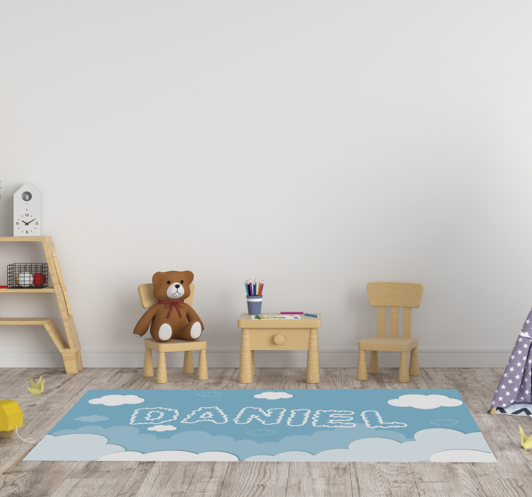 Cloudy Sky Personalization bedroom carpet - TenStickers