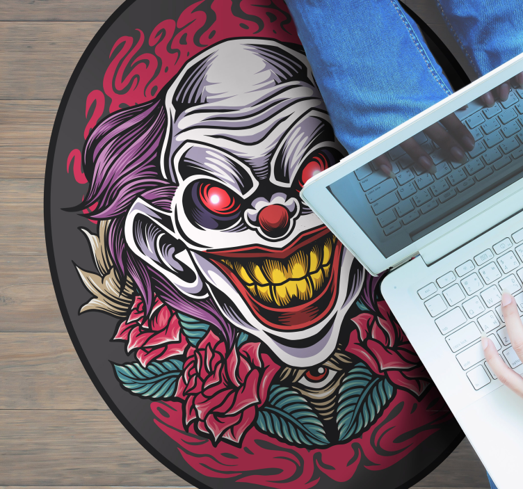 Clown Illustration halloween rugs - TenStickers