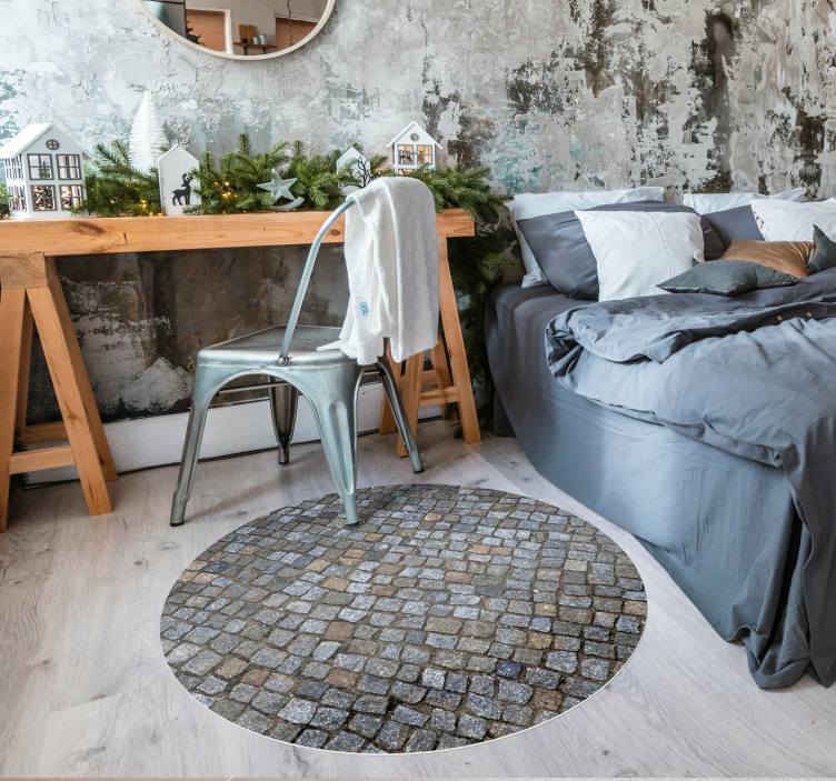 Cobblestones imitation stone effect vinyl rug - TenStickers