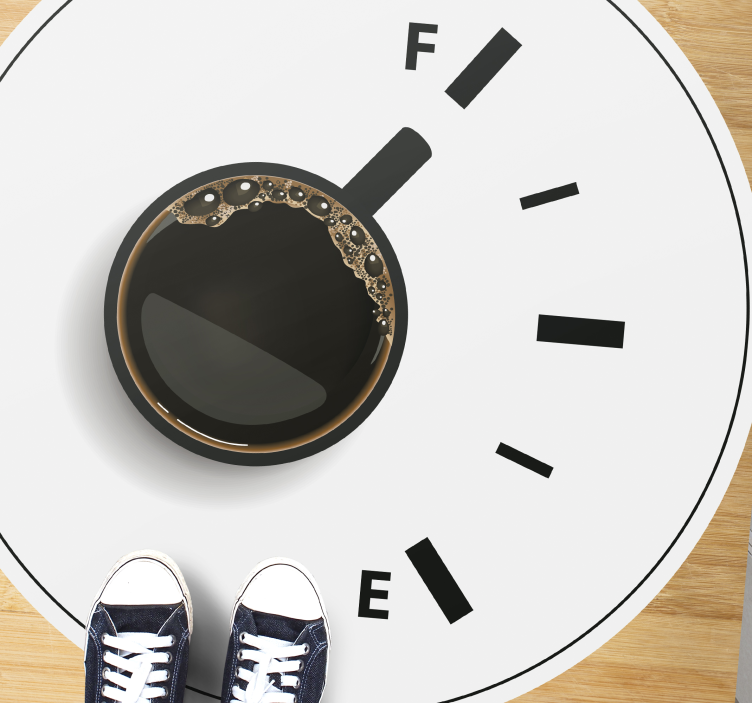 Coffee Time Indicator mosaic rug - TenStickers