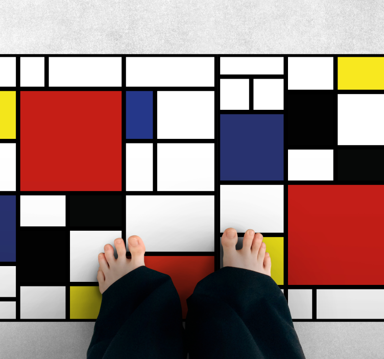 Color Block Pattern modern rug - TenStickers