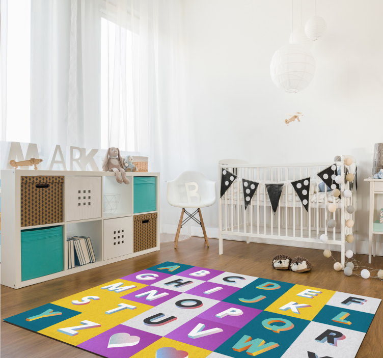 Colorful Alphabet Playarea bedroom rug - TenStickers