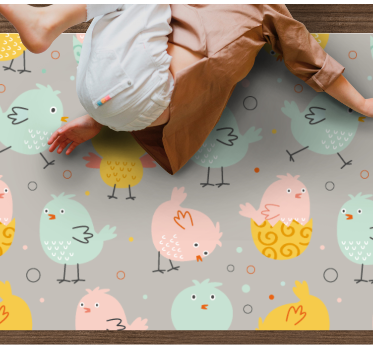 Colorful Bird Characters kids carpet - TenStickers