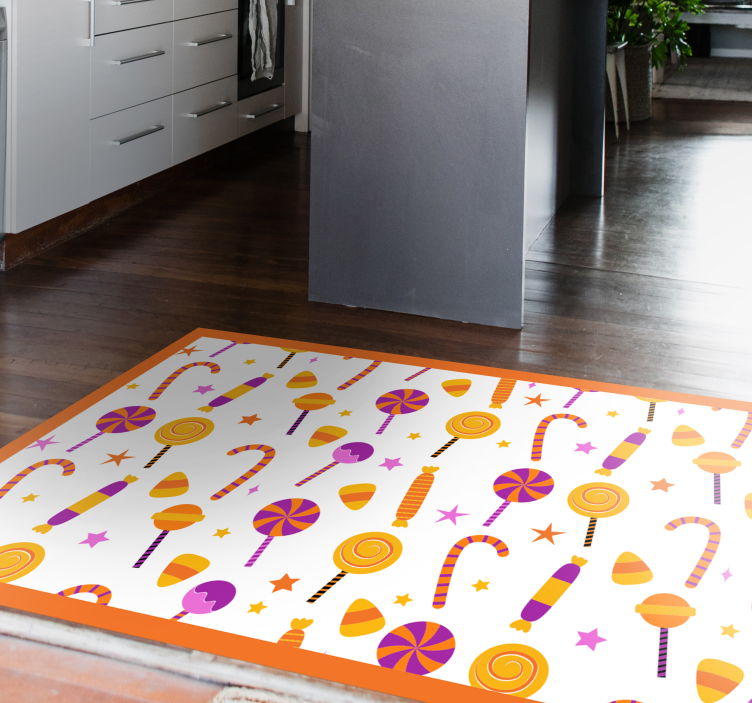 Colorful candy design kitchen mat - TenStickers