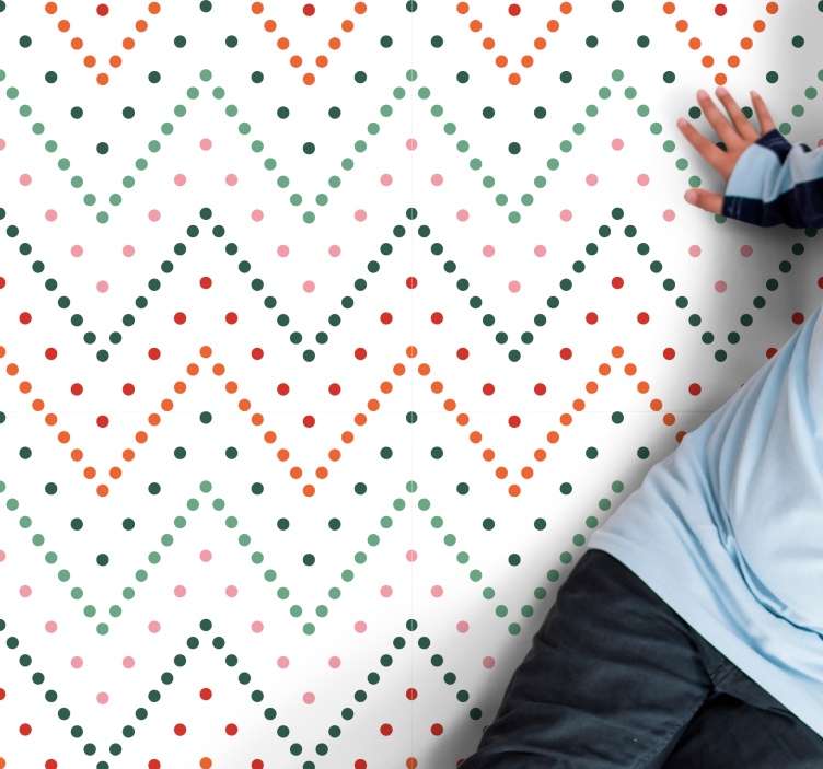 Colorful Chevron Pattern kids rug - TenStickers