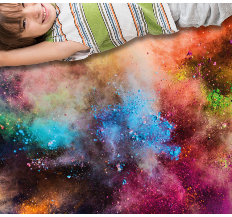 Colorful Cosmic Burst modern rug - TenStickers