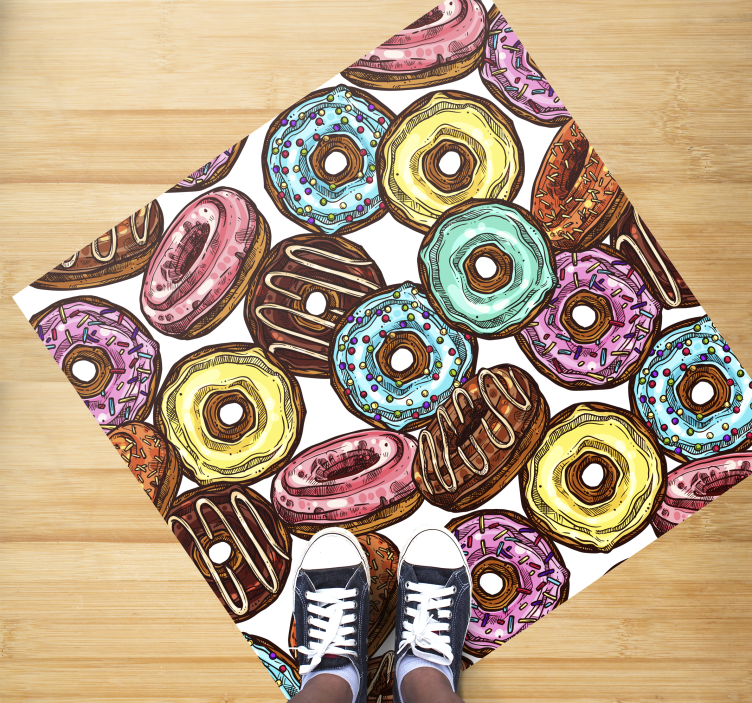 Colorful Donut Collection kids rug - TenStickers