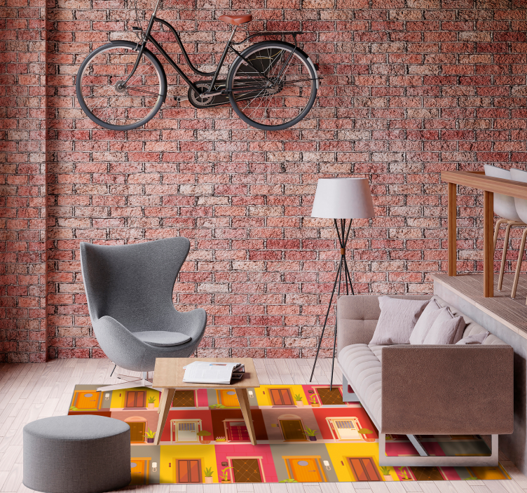 Colorful Doorway Pattern minimalistic rug - TenStickers